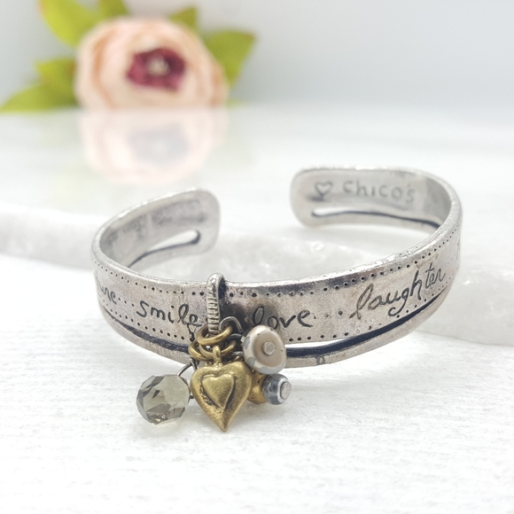 Chico's Jewelry - ✔Chicos Inspirational Quote Charm Cuff Bracelet
